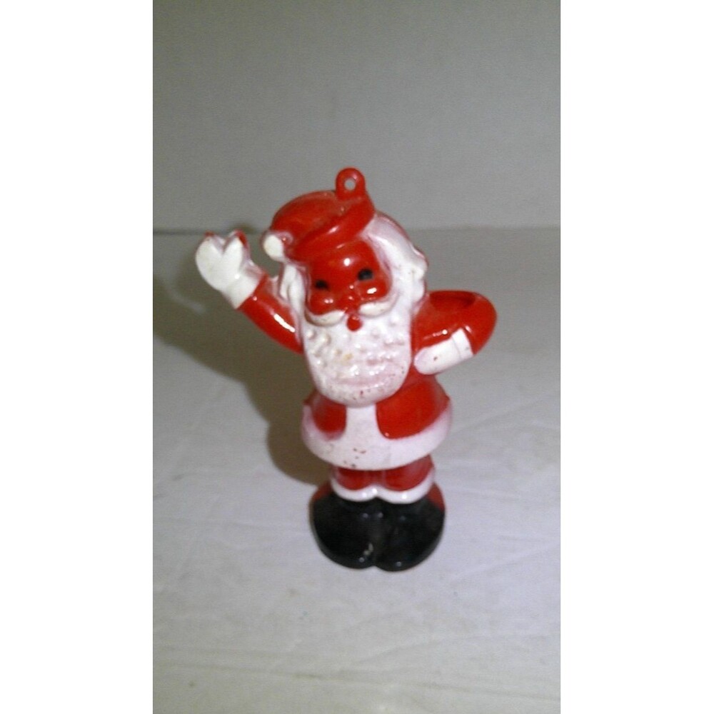 1950's Rosen & Rosbro hard plastic Waving Santa Claus candy container/Ornament